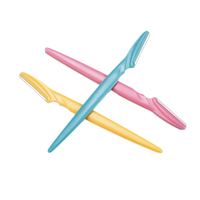 3 sztuk/partia trymer do brwi brwi golarka do włosów Remover Blade bezpieczne Razor depilator twarzy makijaż uroda narzędzia nożyczki brwi 5